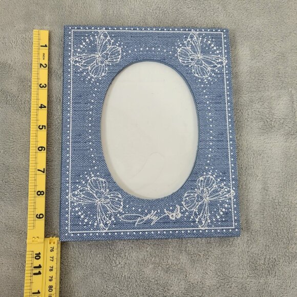 Life Time Brands Picture Photo Frame Butterflies Blue Free Standing 5 X 7 S98E - Picture 3 of 9